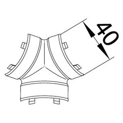 hager T-Stück schnittkaschierend zu Eckkanal EK 40x40mm verkehrsweiß... HAGER-EK4004089016 4012740017473 (Abb. 1)
