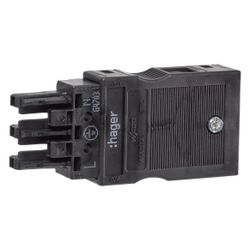 hager Eingangsbuchse Wago 3-polig für starre und feindrahtige Leiter 1,5-2,5 mm2... HAGER-G4703 4012740849562 (Abb. 1)