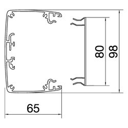 hager Bodenanschlusssäule frontrastender Einbau aus Alu zu DAP Länge 0,65m eloxiert... HAGER-DAP80650ELN 4012740907750 (Abb. 1)