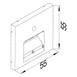 hager Zentralscheibe UAE 2-fach für Rahmenblende 55 halogenfrei verkehrsweiß... HAGER-GZUAE2A9016 4012740993456 (Abb. 1)