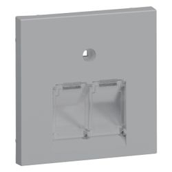 hager Zentralscheibe UAE 2-fach, für Rahmenblende 55, hfr, lack alu... HAGER-GZUAE2ALAN 4012740983402 (Abb. 1)