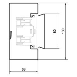 hager Brüstungskanal-Unterteil Stahl, BRS, 68x130mm, für Oberteil 80mm, Verkehrswe... HAGER-BRS6513019016 4012740989558 (Abb. 1)