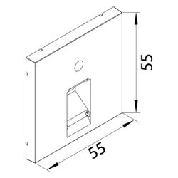 hager Zentralscheibe UAE 1-fach für Rahmenblende 55 halogenfrei verkehrsweiß... HAGER-GZUAE1A9016 4012740993449 (Abb. 1)
