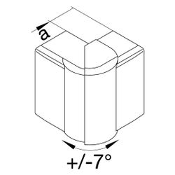 hager Außeneck, halogenfrei zu LF/LFF/LFH 40x57mm, einstellbar, verkehrsweiß... HAGER-LFF4006039016 4012740013123 (Abb. 1)