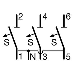 hager SLS-Schalter 3-polig E-Charakteristik 40A für Hutschienenmontage... HAGER-HTN340E 3250613303341 (Abb. 1)