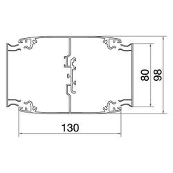 hager Bodenanschlusssäule 2-seitig frontrastender Einbau Alu DAP Länge 0,65m eloxie... HAGER-DAP280650ELN 4012740907767 (Abb. 1)