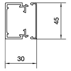 hager Leitungsführungskanal halogenfrei, LFH 30x45mm verkehrsweiß... HAGER-LFH3004509016 4012740013697 (Abb. 1)