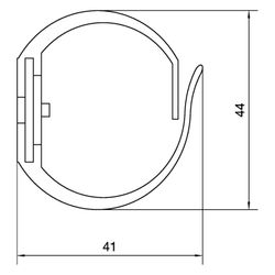 hager Verdrahtungskanal flexibel aus Polyamid halogenfrei 40 mm L 0,5m lichtgrau... HAGER-M5693 4012740190510 (Abb. 1)