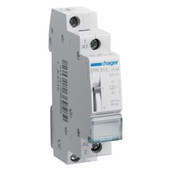 hager Fernschalter 1 Schließer 24V AC 12V DC 16A 1PLE... HAGER-EPN513 3250612369584 (Abb. 1)
