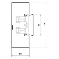 hager Brüstungskanal-Unterteil Stahl, BRS, 68x170mm, Oberteil 80mm, Verkehrsweiß... HAGER-BRS6517019016 4012740989619 (Abb. 1)
