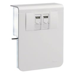 hager Geräteträger Datenanschluss 2xCat.6A zu SL 20x115 mm verkehrsweiß... HAGER-SL201159079016 4012740018579 (Abb. 1)