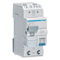 hager Fehlerlichtbogen-Schutzeinrichtung AFDD, mit LS-Schalter 1P+N 6kA B-16A 2M Typ A... HAGER-ARC916D 3250611012665 (Abb. 1)