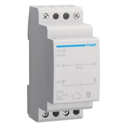 hager Sicherheitstrafo 230V/12V 18VA 2PLE... HAGER-ST320 3250615700001 (Abb. 1)