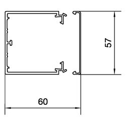 hager Leitungsführungskanal PVC, LF 60x60mm lichtgrau... HAGER-LF6006007035 4012740136440 (Abb. 1)