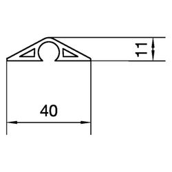 hager Aufbodenkanal für eine Leitung NYM 3x2,5 mm2 aus PVC SL 11x40 mm steingrau... HAGER-SL1104007030 4012740138208 (Abb. 1)