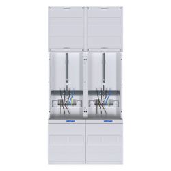 hager Komplettfeld, univers Z, 2 Zählerplätze, 3-Punkt, H 1050 mm, 2-feldig... HAGER-ZK33Q3N 3250617723619 (Abb. 1)