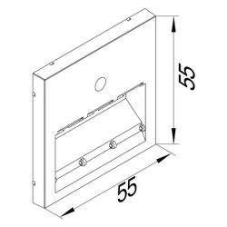 hager Zentralscheibe UAE 3-fach für Rahmenblende 55 halogenfrei verkehrsweiß... HAGER-GZUAE3A9016 4012740993470 (Abb. 1)