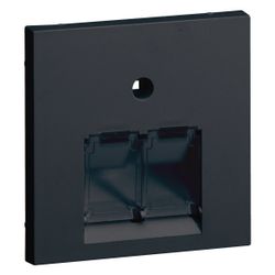 hager Zentralscheibe UAE 2-fach, für Rahmenblende 55, hfr, graphitschwarz... HAGER-GZUAE2A9011 4012740983396 (Abb. 1)