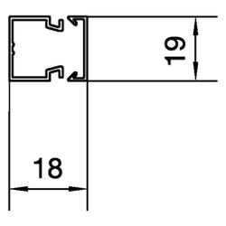 hager Leitungsführungskanal aus PVC LF 20x20mm steingrau... HAGER-LF2002007030 4012740100205 (Abb. 1)