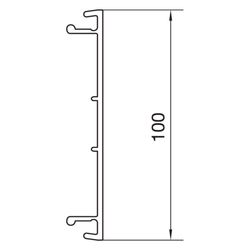 hager Brüstungskanal-Oberteil PVC zu BR, Oberteilbreite 100mm, reinweiß... HAGER-BR7013029010 4012740210478 (Abb. 1)