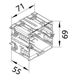 hager BR Geräteeinbaudose/Gerätedose 1-fach Energie, C-Profil, für Schalterprogramme... HAGER-GLS5500 4012740897006 (Abb. 1)