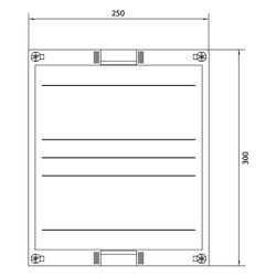 hager Baustein, univers N, 300x250mm, mit Sammelschienenträger 2-polig PE/ N, drehbar... HAGER-UE21PEN 3250616151444 (Abb. 1)