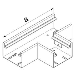 hager T-Stück aus Grundprofil zu BR 68x130mm Oberteil 80mm in verkehrsweiß... HAGER-BR6513089016 4012740013871 (Abb. 1)