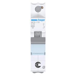 hager Leitungsschutzschalter 1 polig 6kA C-Charakteristik 10A Quick Connect 1 Modul... HAGER-MCS110 3250614315169 (Abb. 1)