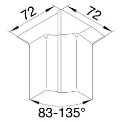 hager Inneneck einstellbar schnittkaschierend halogenfrei zu SL 20x80mm verkehrswei... HAGER-SL2008049016 4012740018012 (Abb. 1)