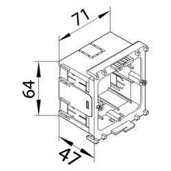 hager Geräteeinbaudose 1-f. Energie f. BR Frontrastend f. tehalit Rahmenblende modular... HAGER-GLT4001 4012740869720 (Abb. 1)