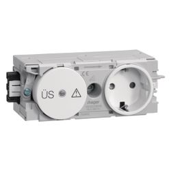 hager Steckdose u. Feinschutz mit Wago Steck-/Klemmtechnik C-Profil in verkehrsweiß... HAGER-GS12009016 4012740993685 (Abb. 1)