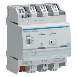 hager Universal-Dimmaktor 1-fach KNX easy, 1x300W, ESL/LED... HAGER-TXA661A 3250616048720 (Abb. 1)