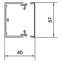 hager Leitungsführungskanal PC/ABS halogenfrei LFH 40x60mm verkehrsweiß... HAGER-LFH4006009016 4012740008198 (Abb. 1)