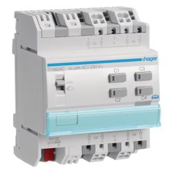 hager KNX Rollladen-/Jalousieaktor 4-fach, 230V, für Jalousiesteuerung... HAGER-TYA624C 3250616059665 (Abb. 1)