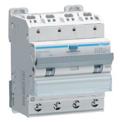 hager Fehlerstrom-Leitungsschutzschalter, FI/LS-Schalter 4P 6kA B-16A 30mA Typ A QC/QB... HAGER-ADM416QC 3250611027942 (Abb. 1)
