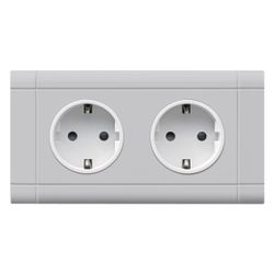 hager SCHUKO Doppelsteckdose mit Wago Steck-/Klemmtechnik Frontrastend in verkehrswei... HAGER-GS20019016 4012740993715 (Abb. 1)