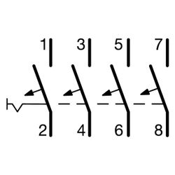 hager Leitungsschutzschalter 4 polig 6kA B-Charakteristik 20A 4 Module... HAGER-MBN420 3250614310560 (Abb. 1)