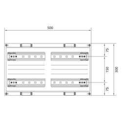 hager Baustein, univers N, 300x500mm, für Reiheneinbaugeräte waagerecht, 4x12 PLE... HAGER-UD22B1 3250616141216 (Abb. 1)