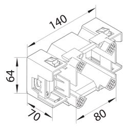 hager Geräteeinbaudose für Brüstungskanal Frontrastend für CEE Steckdosen 60/70 mm... HAGER-G2745 4012740909495 (Abb. 1)