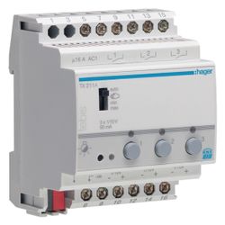 hager KNX Schalt-/Dimmaktor, Dimmer, 3-fach, 1-10V, für Lichtsteuerung/Vorschaltgeräte... HAGER-TX211A 3250617574037 (Abb. 1)
