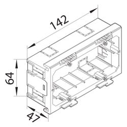 hager Geräteeinbaudose 2-fach Energie für BR Frontrastend für Schalterprogramme... HAGER-G2860 4012740220057 (Abb. 1)