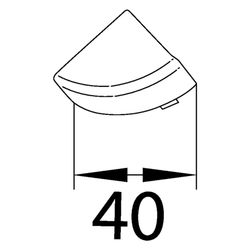 hager Endstück schnittkaschierend zu Eckkanal EK 40x40mm verkehrsweiß... HAGER-EK4004069016 4012740017428 (Abb. 1)