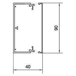 hager Leitungsführungskanal PVC, LF 40x90mm verkehrsweiß... HAGER-LF4009009016 4012740012133 (Abb. 1)