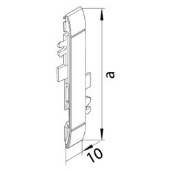 hager Blendenzwischstück anreihbar aus ABS halogenfrei Oberteil 80mm lackiert Alu... HAGER-GV080LAN 4012740873970 (Abb. 1)