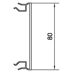 hager Brüstungskanal-Oberteil aus PVC zu BR, Oberteilbreite 80mm, verkehrsweiß... HAGER-BR08029016 4012740013765 (Abb. 1)