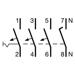 hager Leitungsschutzschalter 3P u. N 6kA B-Charakteristik 16A 4 Module... HAGER-MBN616 3250614310850 (Abb. 1)