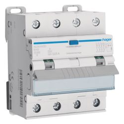 hager Fehlerstrom-Leitungsschutzschalter 4P 10kA B-40A 30mA Typ A... HAGER-ADX440D 3250611017004 (Abb. 1)