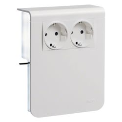 hager Geräteträger Std 2-fach vorverdrahtet Steckklemmen zu SL20x115 mm verkehrsw... HAGER-SL201159009016 4012740018500 (Abb. 1)