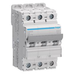 hager Leitungsschutzschalter 3 polig 25kA B-Charakteristik 10A 3 Module... HAGER-NQN310 3250614645747 (Abb. 1)