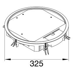 hager Versorgungseinheit R12 rund 306 mm für 5 mm Bodenbelag aus Polyamid tiefschwarz... HAGER-VR12059005 4012002245125 (Abb. 1)